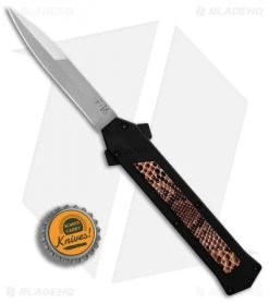 AKC F-16 D/A Bayonet OTF Automatic Knife Snake Skin (3.3" Satin) -Knife Shop AKC F 16 DA Bayonet Snake Skin Satin BHQ 78292 er bottlecap
