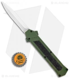 AKC F-16 D/A Dagger OTF Automatic Knife OD Green (3.3" Satin) -Knife Shop AKC F 16 DA Dagger OTF Auto OD Green Satin BHQ 95347 jr bottlecap
