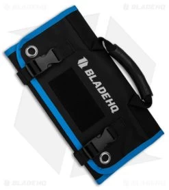 Blade HQ Knife Roll Nylon Carry Case - Black / Blue