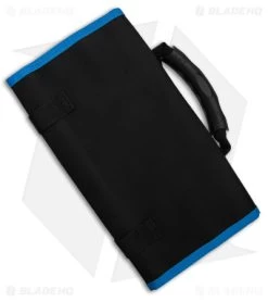 Blade HQ Knife Roll Nylon Carry Case - Black / Blue -Knife Shop Blade HQ Knife Roll Nylon Carry Case Black Blue BHQ 180682 td side