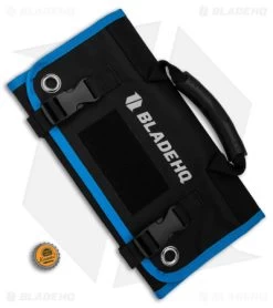 Blade HQ Knife Roll Nylon Carry Case - Black / Blue -Knife Shop Blade HQ Knife Roll Nylon Carry Case Black Blue BHQ 180682 td size