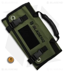 Blade HQ Knife Roll Nylon Carry Case - OD Green -Knife Shop Blade HQ Knife Roll Nylon Carry Case OD Green BHQ 88638 td size