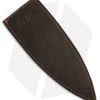 Deejo 37g Brown Leather Sheath W/ Orange Stitching -Knife Shop Deejo Leather Sheath for 37g Brown BHQ 69703 jr
