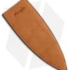 Deejo 37g Natural Leather Sheath W/ Orange Stitching -Knife Shop Deejo Leather Sheath for 37g Natural BHQ 69701 jr