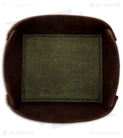 Fire Hall Knife & Leather Small Valet Tray With Canvas