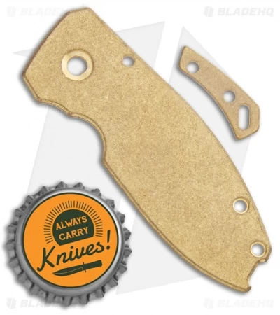 Flytanium Brass Scale For CRKT Squid - Antique Stonewash 4 Flytanium Brass Scale For CRKT Squid - Antique Stonewash - Image 2