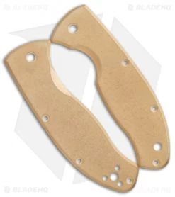 Flytanium Brass Scales For Spyderco Tenacious Knife
