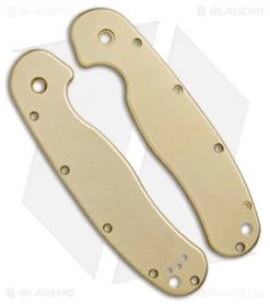 Flytanium Custom Brass Scales For Ontario Rat 1 Knife - Antique SW