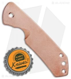 Flytanium Copper Scale For Spyderco Brouwer Knife -Knife Shop Flytanium Copper Scales for Spyderco Bouwer Antique SW jr bottlecap