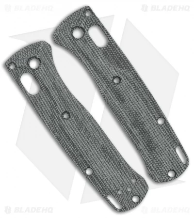 Flytanium Crossfade Scales For Benchmade Mini Bugout - Black Canvas Micarta 3 Flytanium Crossfade Scales For Benchmade Mini Bugout - Black Canvas Micarta