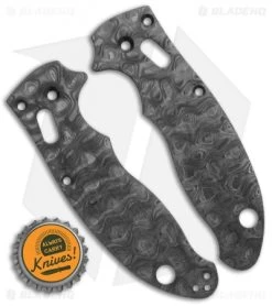 Flytanium Custom Raindrop Carbon Fiber Scales For Spyderco Manix 2 - Black -Knife Shop Flytanium Custom Raindrop CF Scales for Spyderco Manix 2 BHQ 121547 jr bottlecap