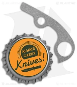 Flytanium Custom Titanium Backspacer For Spyderco Para 3 - Stonewash -Knife Shop Flytanium Custom Ti Backspacer for Spyderco Para3 SW BHQ 180381 jr bottlecap