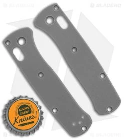 Flytanium Classic G-10 Scales For Benchmade Mini Bugout Knife - Gray -Knife Shop Flytanium G 10 Scales Benchmade Mini Bugout Gray BHQ 113367 jr bottlecap