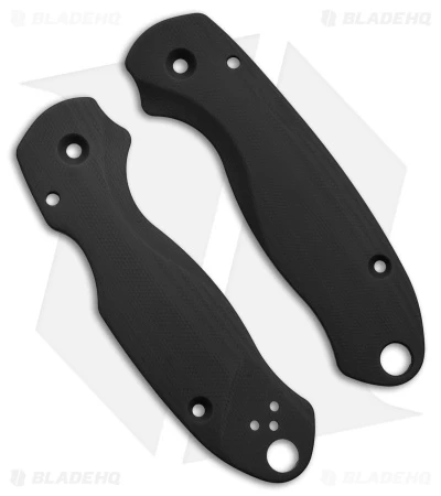 Flytanium Lotus Black G-10 Scales For Spyderco Paramilitary 3 Knife 3 Flytanium Lotus Black G-10 Scales For Spyderco Paramilitary 3 Knife