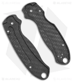 Flytanium Lotus Carbon Fiber Scales For Spyderco Paramilitary 3 Knife -Knife Shop Flytanium Lotus CF Scales for Spyderco Para 3 Knife BHQ 178018 jr back