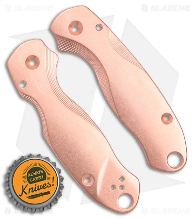 Flytanium Lotus Copper Scales For Spyderco Para 3 Knife 4 Flytanium Lotus Copper Scales For Spyderco Para 3 Knife - Image 2