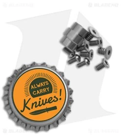 Flytanium Titanium Hardware Kit For Spyderco Manix 2 - Satin -Knife Shop Flytanium Manix 2 HW Kit Satin BHQ 180393 jr bottlecap