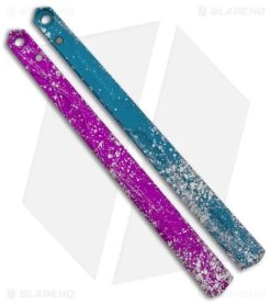 Flytanium Splatter Aluminum Channel Handles For Kershaw Lucha Balisong Knife