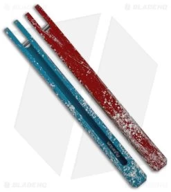 Flytanium Splatter Aluminum Channel Handles For Kershaw Lucha Balisong Knife -Knife Shop Flytanium Splkatter Aluminum Channel Handles for Kershaw Lucha Balisong Knife BHQ 138376 jr 2 side