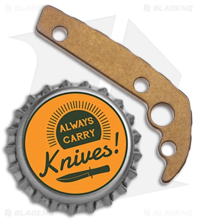 Flytanium Custom Titanium Back Spacer For Demko AD20.5 Knife (Bronze) 5 Flytanium Custom Titanium Back Spacer For Demko AD20.5 Knife (Bronze) - Image 3