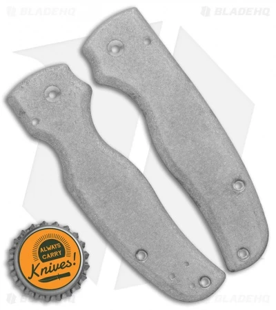 Flytanium Custom Titanium Scales For Spyderco Shaman - Stonewash 4 Flytanium Custom Titanium Scales For Spyderco Shaman - Stonewash - Image 2