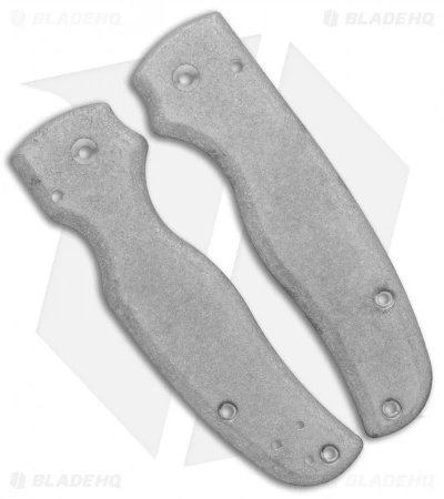 Flytanium Custom Titanium Scales For Spyderco Shaman - Stonewash 3 Flytanium Custom Titanium Scales For Spyderco Shaman - Stonewash