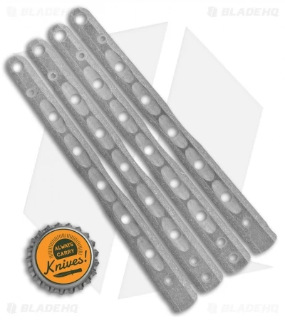 Flytanium V9 Custom Titanium Scales For Benchmade 51 Balisong Knife - Stonewash 4 Flytanium V9 Custom Titanium Scales For Benchmade 51 Balisong Knife - Stonewash - Image 2