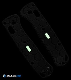 Glow Rhino Benchmade Mini Bugout G-10 Scales With Tritium Insert (Black) -Knife Shop Glow Rhino Customs Mini Bugout Black BHQ 139593 jr glow