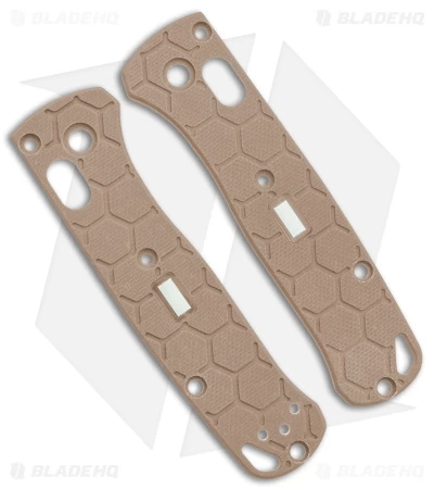 Glow Rhino Benchmade Mini Bugout G-10 Scales With Tritium Insert (Tan) 3 Glow Rhino Benchmade Mini Bugout G-10 Scales With Tritium Insert (Tan)