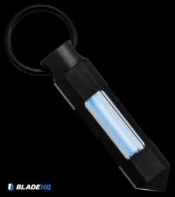 Glow Rhino Black Nitride Blue Tritium Glow Fob (1.5" Black) -Knife Shop Glow Rhino Tritium Fob Blue BHQ 143481 jr glow