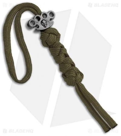 Tallen X Schmuckatelli Hematite Matte Knuckle Bead Lanyard (OD Green) 3 Tallen X Schmuckatelli Hematite Matte Knuckle Bead Lanyard (OD Green)