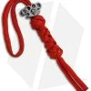 Tallen X Schmuckatelli Pewter Knuckle Bead Lanyard (Red) -Knife Shop Grindworx X Schmuckatelli Lanyard Red Hematite Knuckle Bead BP 19232 jr