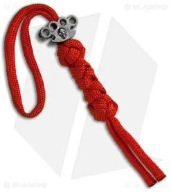 Tallen X Schmuckatelli Pewter Knuckle Bead Lanyard (Red)
