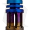 Grumpy's EDC Titanium A2 Muzzle Brake Bead - Tri-Color 1 Grumpy's EDC Titanium A2 Muzzle Brake Bead - Tri-Color -Knife Shop Grumpys EDC Ti A2 Bead Tri Color Machined Finish BHQ 89977 jr