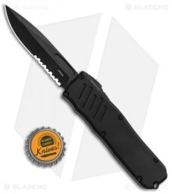 Guardian Tactical RECON-035 D/A OTF Automatic Knife (3.3" Black Serr) 93112 -Knife Shop Guardian Tactical RECON 035 DA OTF Auto Black Serr 93112 BHQ 89399 jr bottlecap