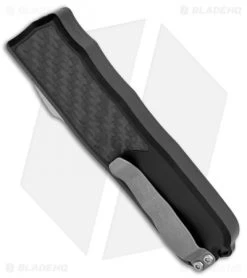 Guardian Tactical RECON-035 D/A OTF Automatic Knife CF Inlay (3.3" Stonewash) -Knife Shop Guardian Tactical RECON 035 DA OTF Auto CF Inlay SW BHQ 104720 jr side