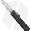 Heretic Knives Cleric Dagger OTF Knife Red Splash/Carbon Fiber (3.5" Stonewash) -Knife Shop Heretic Knives Cleric Dagger OTF Red Splash CF SW BHQ 86127 jr