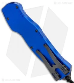 Heretic Knives Hydra OTF Automatic Knife Blue S/E (3.625" DLC) -Knife Shop Heretic Knives Hydra OTF Auto Blue SE DLC H007 6A BLU BHQ 112309 jr side
