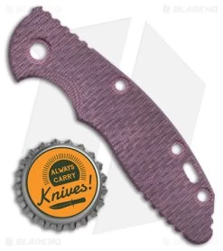 Hinderer Knives 3" XM-18 Burgundy Textured Micarta Replacement Scale -Knife Shop Hinderer Knives 3in XM 18 Burgundy Textured Micarta Replacement Scale BHQ 179570 jr bottlecap