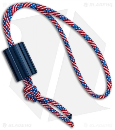 Lynch Northwest Short Grooved Bead W/ USA Flag Lanyard - Blue Graphene 3 Lynch Northwest Short Grooved Bead W/ USA Flag Lanyard - Blue Graphene