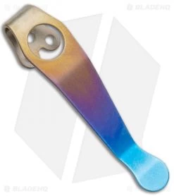 Lynch Northwest Short Titanium Spyderco Pocket Clip (Fade Ano) NW