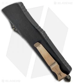 Marfione Custom Combat Troodon D/E OTF Knife Black (3.8" Cowry-X Damascus) -Knife Shop Marfione Custom Combat Troodon DE Black Cowry X Damascus 342 MCK BHQ 101039 jr side