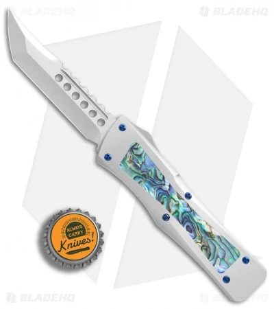 Marfione Custom Troodon Hellhound Tanto Stainless W/ Abalone (3" Mirror) 6 Marfione Custom Troodon Hellhound Tanto Stainless W/ Abalone (3" Mirror) - Image 4