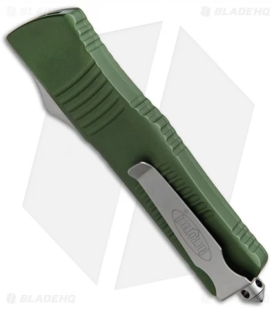 Microtech Combat Troodon Bowie OTF Knife OD Green (3.8" Satin) 146-4OD 5 Microtech Combat Troodon Bowie OTF Knife OD Green (3.8" Satin) 146-4OD - Image 3