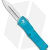 Microtech Combat Troodon OTF Knife D/E Dagger Turquoise (3.8" Satin Serr) -Knife Shop Microtech Combat Troodon OTF DE Dagger Turquoise Satin Serr 142 5TQ BHQ 98094 jr 1