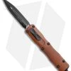 Microtech Dirac Delta OTF Automatic Knife Tan (3.75" Black) 227-1TA -Knife Shop Microtech Dirac Delta DE Tan Dagger Black 227 1TA BHQ 111333 jr 1