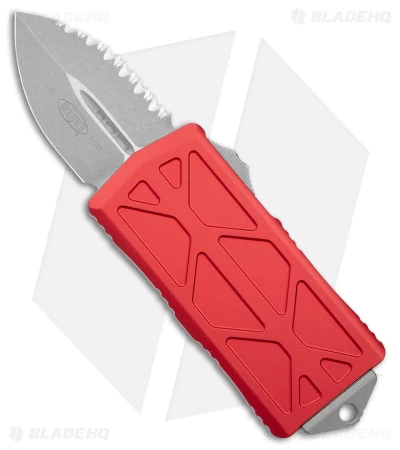 Microtech Exocet Dagger CA Legal OTF Auto Knife Red (1.9" Apocalyptic Serr) 3 Microtech Exocet Dagger CA Legal OTF Auto Knife Red (1.9" Apocalyptic Serr)