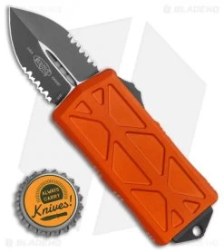 Microtech Exocet Dagger CA Legal OTF Automatic Orange (1.9" Black Serr) 157-2OR -Knife Shop Microtech Exocet Dagger CA Legal OTF Automatic Orange 1.9in Black Serr 157 2 OR BHQ 115648 LS Bottlecap