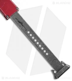 Microtech Halo VI Hellhound OTF Knife Red Distressed (4.4" Apocalyptic) -Knife Shop Microtech Halo VI Hellhound OTF Red Distressed Apocalyptic 519 10DRD BHQ 93007 jr pull