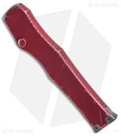Microtech Halo VI Hellhound OTF Knife Red Distressed (4.4" Apocalyptic) -Knife Shop Microtech Halo VI Hellhound OTF Red Distressed Apocalyptic 519 10DRD BHQ 93007 jr side